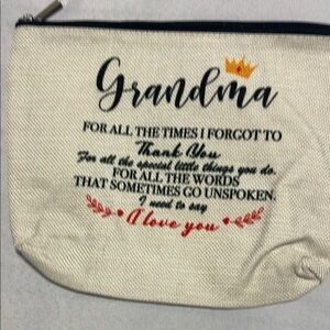 Grandma Canvas Pouch - Cream